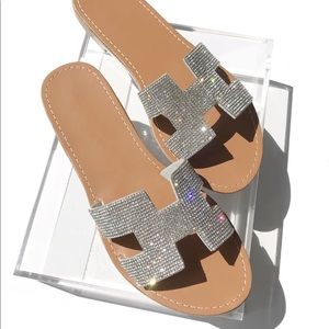 New in the box! Silver Diamanté Sandals 💎